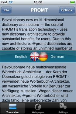 PROMT представил переводчики для iPhone