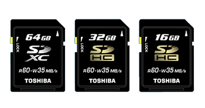 Toshiba представила первые карты стандарта SDXC